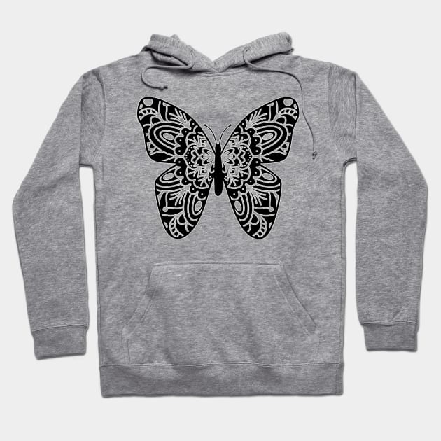 Butterfly Mandala Hoodie by The Crazy Daisy Lady